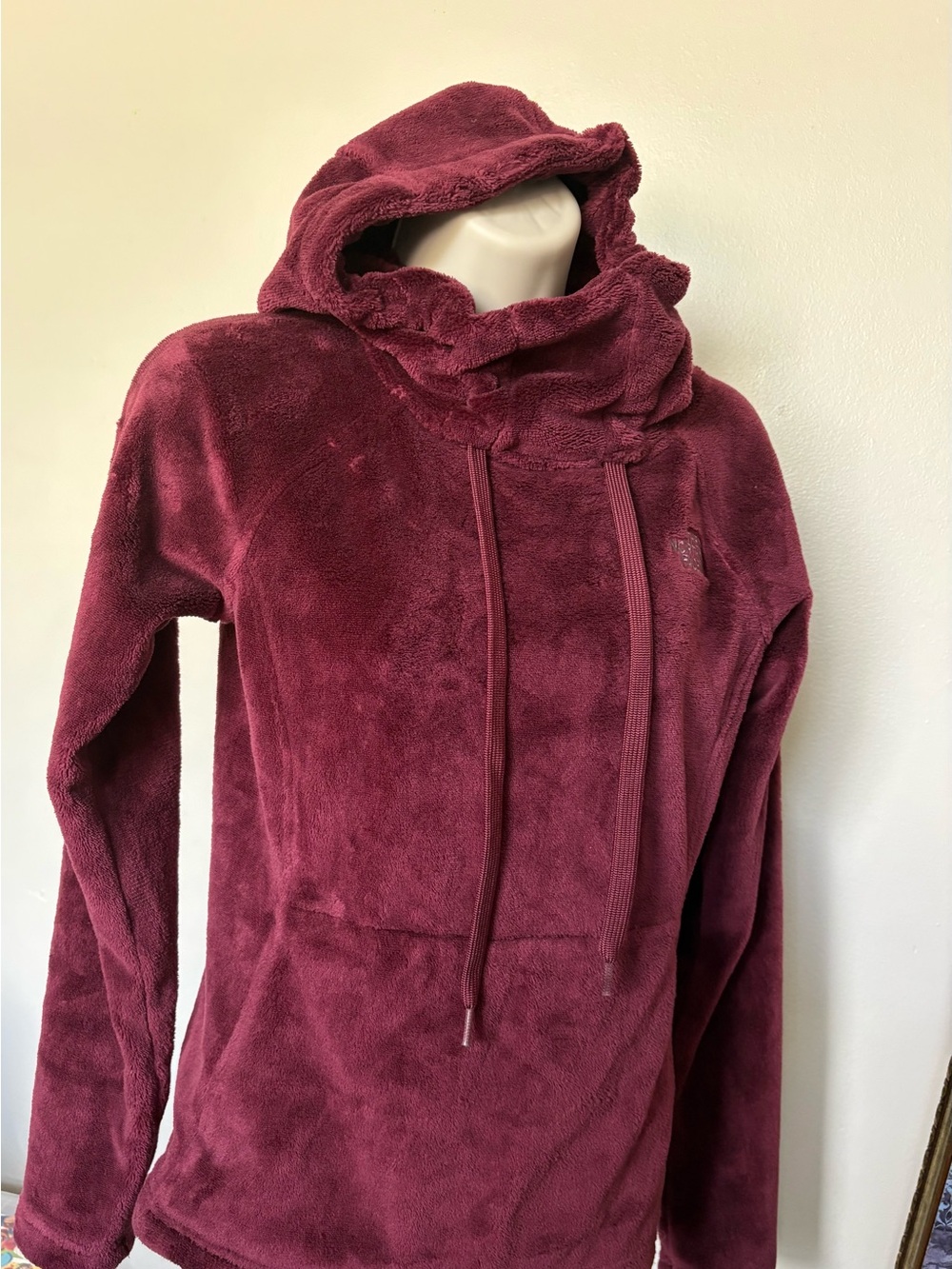 The North Face Women's Plush Maroon Hooded Fleece Pullover